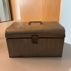 Magnolia Rustic Metal Storage Box - Brown